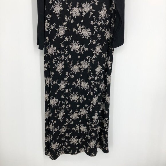 Innovare Black floral Maxi dress with  Long sleeve size 8 - Picture 5 of 14